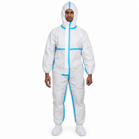 CoShield Taped-Seam Disposable Coveralls – White (40 Pack)