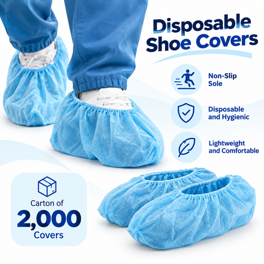 Disposable Non-Slip Shoe Covers - 2000pcs