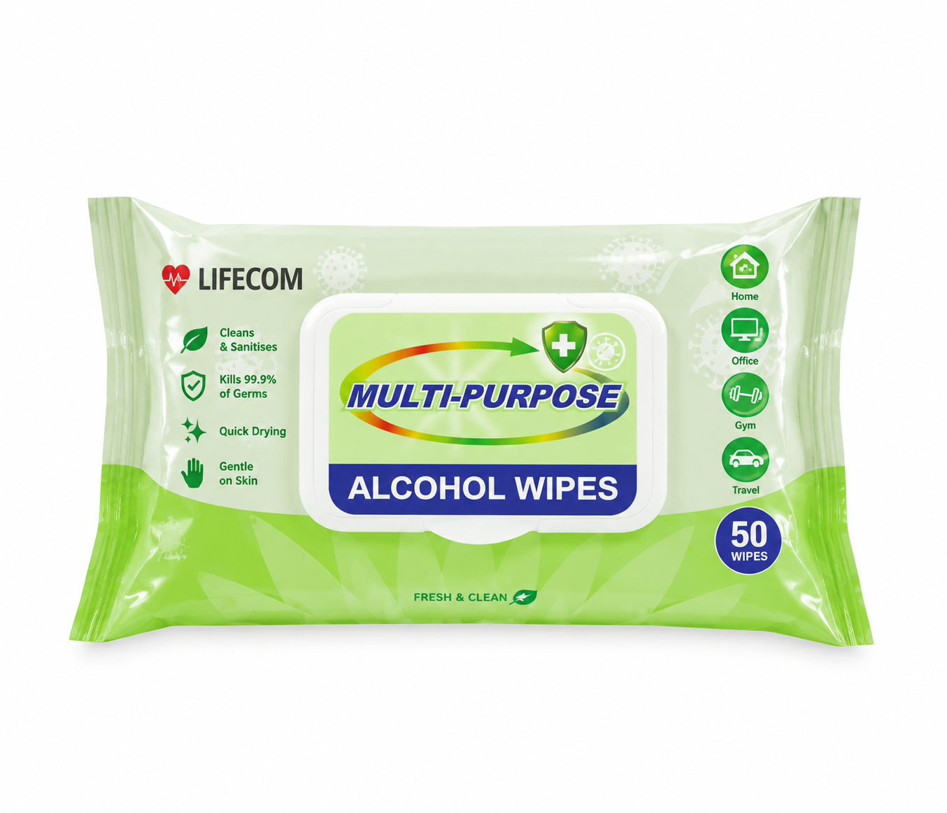 Lifecom Surface Wipes -24 packs/case