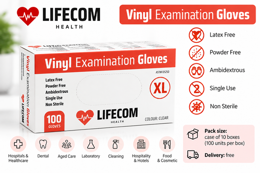 Lifecom Clear Vinyl Gloves - 1000pcs