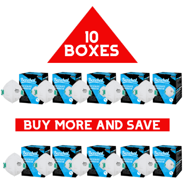 NIOSH N95 Disposable Respirator - pack of 10 boxes